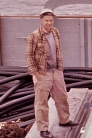 1950's Tim on Rolfy - Deckhand & Mate